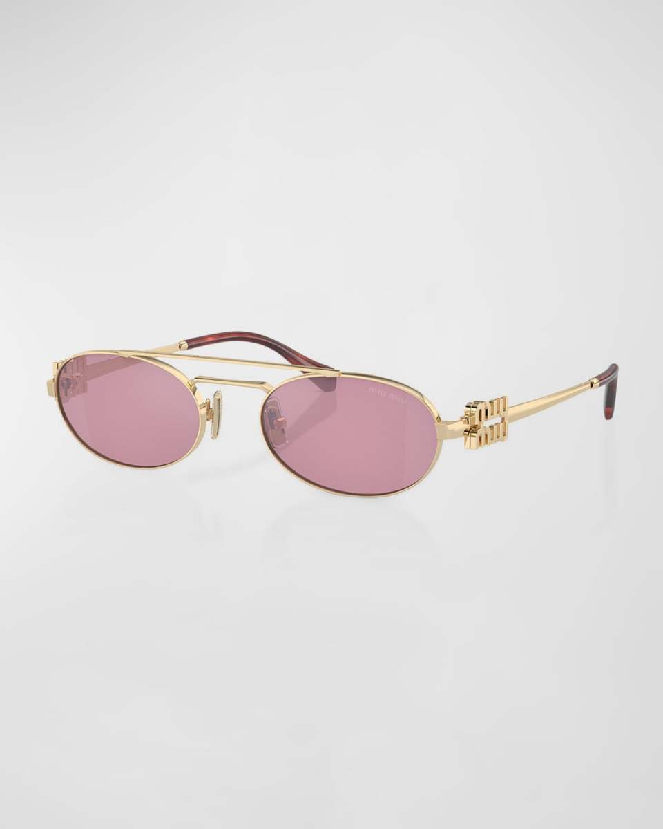Logo Metal Aviator Sunglasses